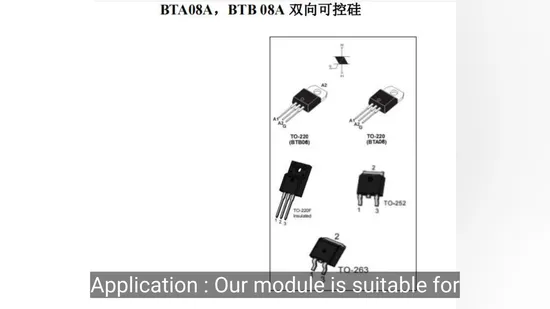 双方向サイリスタ整流器 BTA24A、シリコン制御付き Btb24A